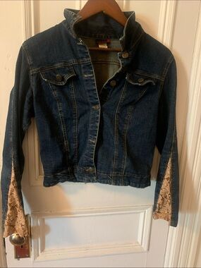Denim and lace jacket